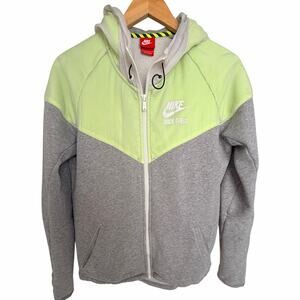 Nike Track & Field Hoodie Womens Medium Gray Volt
